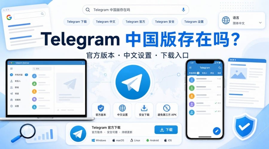 Telegram 中国版存在吗？官方版本、中文设置与下载入口说明 第 1 张正文图